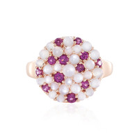 Anello in argento con Pietra di Luna Bianca (KM by Juwelo)