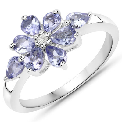 Anello in argento con Tanzanite