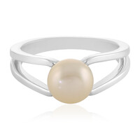 Anello in argento con Perla d'Acqua Dolce Bianca