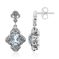 Orecchini in argento con Topazio Blu Cielo