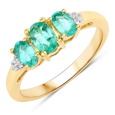 Anello in argento con Smeraldo Zambia