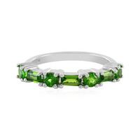 Anello in argento con Diopside Russo