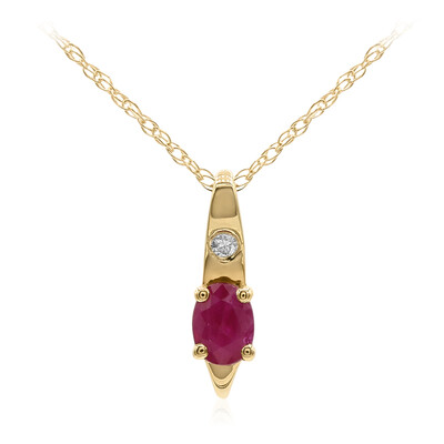 Collana in oro con Rubino Mozambico AAA