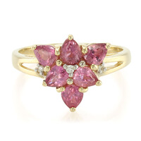 Anello in oro con Zaffiro Padparadscha (non riscaldato) (AMAYANI)