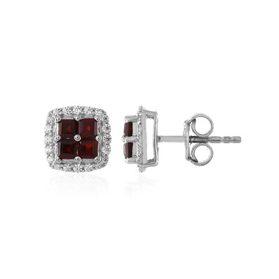 Orecchini in argento con Granato Rosso