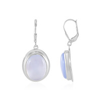 Orecchini in argento con Calcedonio Blu