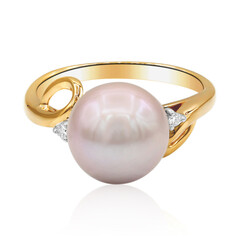 Anello in oro con Perla Ming Rosa (TPC)