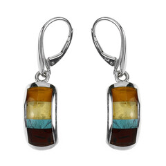Orecchini in argento con Gemme miste