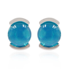 Orecchini in argento con Opale Blu Caraibico