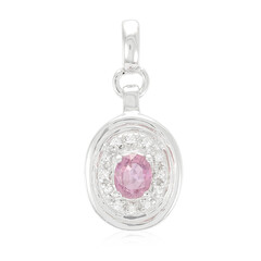 Ciondolo in argento con Zaffiro Ceylon Porpora (non riscaldato)