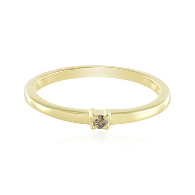 Anello in argento con Diamante Champagne I3