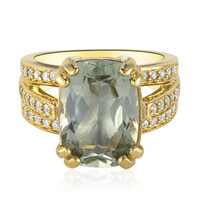 Anello in argento con Ametista Verde