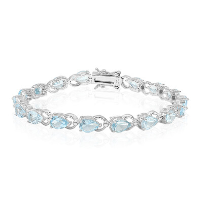 Bracciale in argento con Topazio Blu Cielo