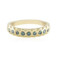 Anello in oro con Diamante Blu I1