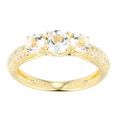 Anello in argento con Topazio Bianco