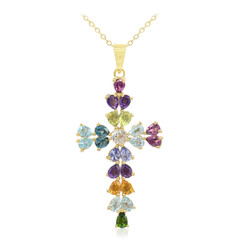 Collana in argento con Rodolite