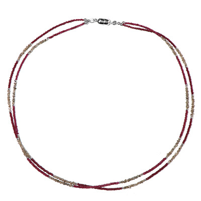 Collana in argento con Rubino del Madagascar (Riya)