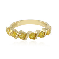 Anello in argento con Zaffiro Giallo del Madagascar
