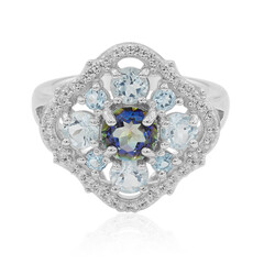 Anello in argento con Quarzo Mistico Blu