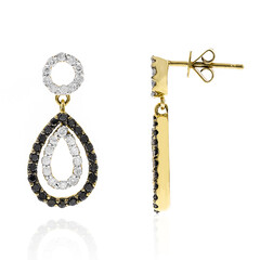Orecchini in oro con Diamante Nero
