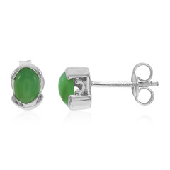 Orecchini in argento con Crisoprasio Imperiale
