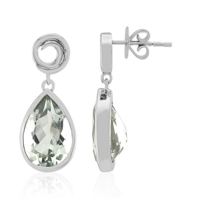 Orecchini in argento con Ametista Verde (Pallanova)