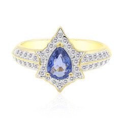Anello in oro con Zaffiro Ceylon
