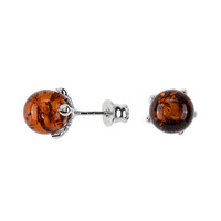 Orecchini in argento con Ambra Baltica