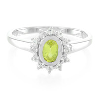 Anello in argento con Zaffiro Verde