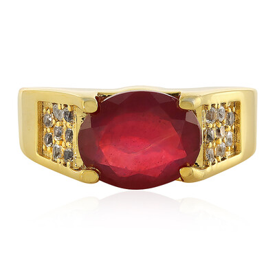 Anello da uomo in argento con Rubino del Madagascar