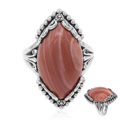 Anello in argento con Opale Rosa Australiano (Art of Nature)