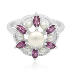 Anello in argento con Perla di Acqua Dolce (TPC)