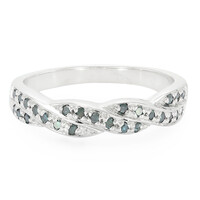 Anello placcato in platino con Diamante Fancy
