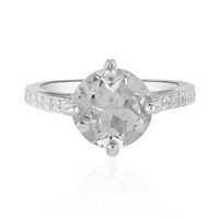 Anello in argento con Topazio Bianco