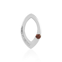 Ciondolo in argento con Zircone Rosa