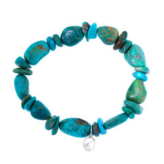 Bracciale in argento con Turchese Kingman (Anne Bever)