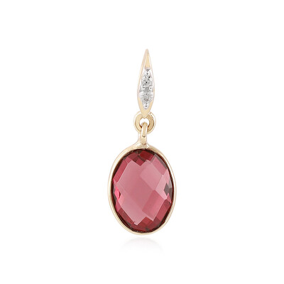 Ciondolo in oro con Rodolite Lampone
