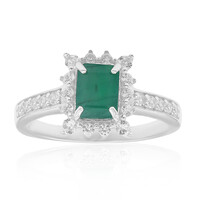 Anello in argento con Smeraldo Brasiliano