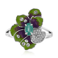 Anello in argento con Smeraldo Russo (SAELOCANA)