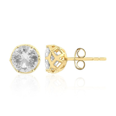 Orecchini in argento con Topazio Bianco