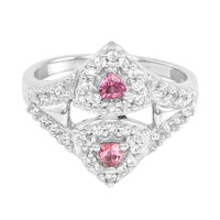 Anello in argento con Tormalina Rosa
