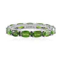 Anello in argento con Diopside Russo