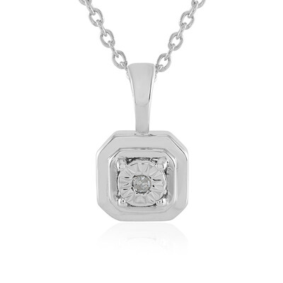 Collana in argento con Diamante I2 (J)
