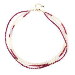 Collana in argento con Rubino Mozambico (Riya)