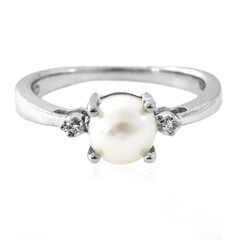 Anello in argento con Perla di Acqua Dolce