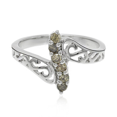 Anello in argento con Diamante Champagne
