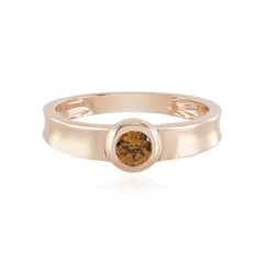 Anello in oro con Zircone Arancione