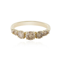 Anello in oro con Diamante Champagne I2 (de Melo)