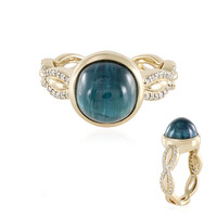 Anello in oro con Indicolite Occhio di Gatto (AMAYANI)