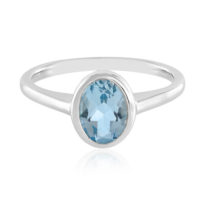 Anello in argento con Topazio Blu Cielo